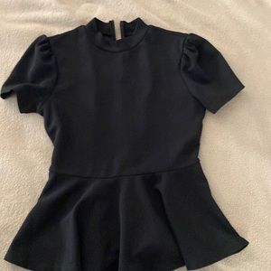 Shein black work business casual top